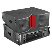 Audiocenter K-LA28-DSP активный элемент лин. массива 2х8", усилитель класса D 1600Вт, SPL max 133 дБ, частотный диапазон 60Hz-20KHz, 590×236×500 мм